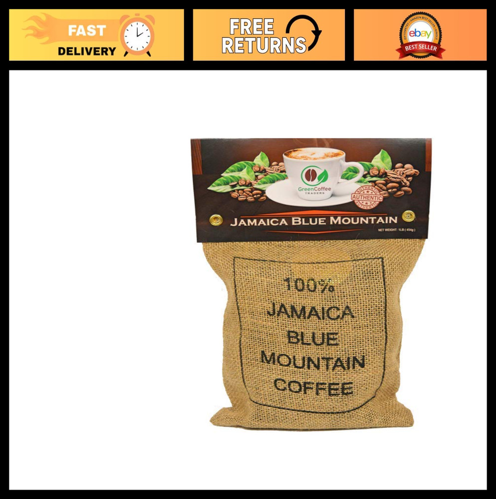 100% Jamaica Blue Mountain Coffee – Premium 1LB Gourmet Coffee Beans, Fresh Roas