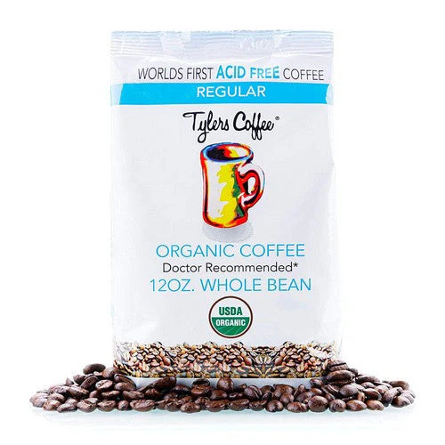 Organic Regular Whole Bean Coffee Acid-Free 12 Oz