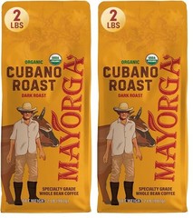 Mayorga Decaf Coffee 2lb Dark Roast Organic Whole Beans