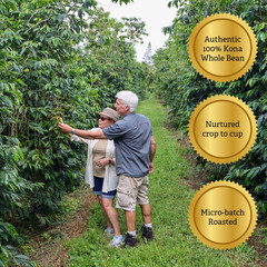 100% Kona Coffee, Medium Roast, Whole Bean, 1 Lb, Hawaiian Authentic