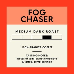 Coffee – Medium-Dark Roast Whole Bean Coffee – Fog Chaser (2 lb bag)