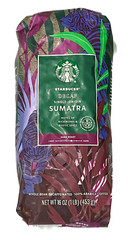Starbucks Decaf Sumatra Single Origin Whole Bean Coffee 1lb / 16oz Bag