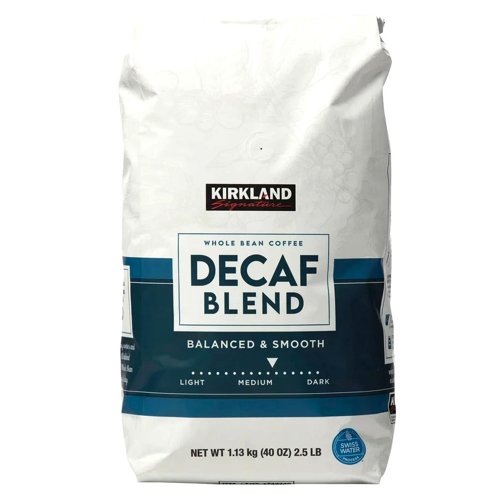 Kirkland Signature Decaf Blend Whole Bean Coffee, Medium-Roast, 40 Ounce
