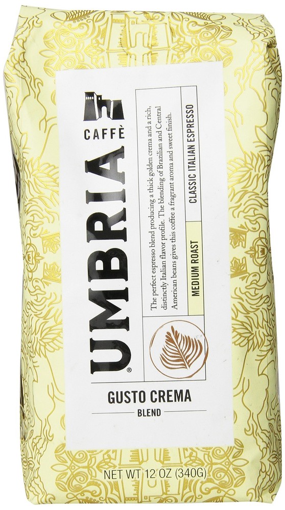 Caffe Umbria Fresh Seattle Whole Bean Roasted Coffee, Gusto Crema Blend Mediu…