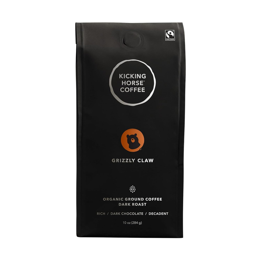 Kicking Horse Coffee, Grizzly Claw, Dark Roast, Ground, 10 Oz – Certified Organi