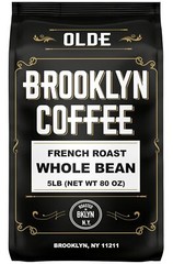 Olde Brooklyn Coffee French Roast Whole Bean Coffee 80 Ounce Freshly Roasted