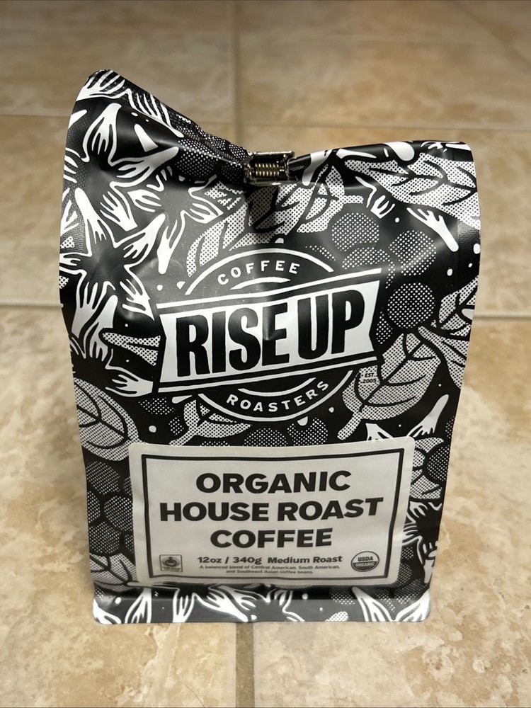 Organic House Roast Medium Certified Fair Trade Organic Coffee 12 oz Whole Bean
