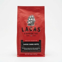 Lacas Dark Note Whole Bean Coffee 12 oz Dark Roast Bold Blend