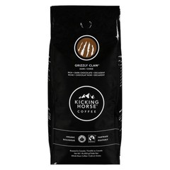 Kicking Horse Organic Fairtrade Dark Roast Whole Bean Coffee, Grizzly Claw