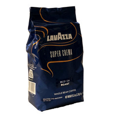 Lavazza Super Crema Whole Bean Coffee, Medium Espresso Roast, 2.2 lbs