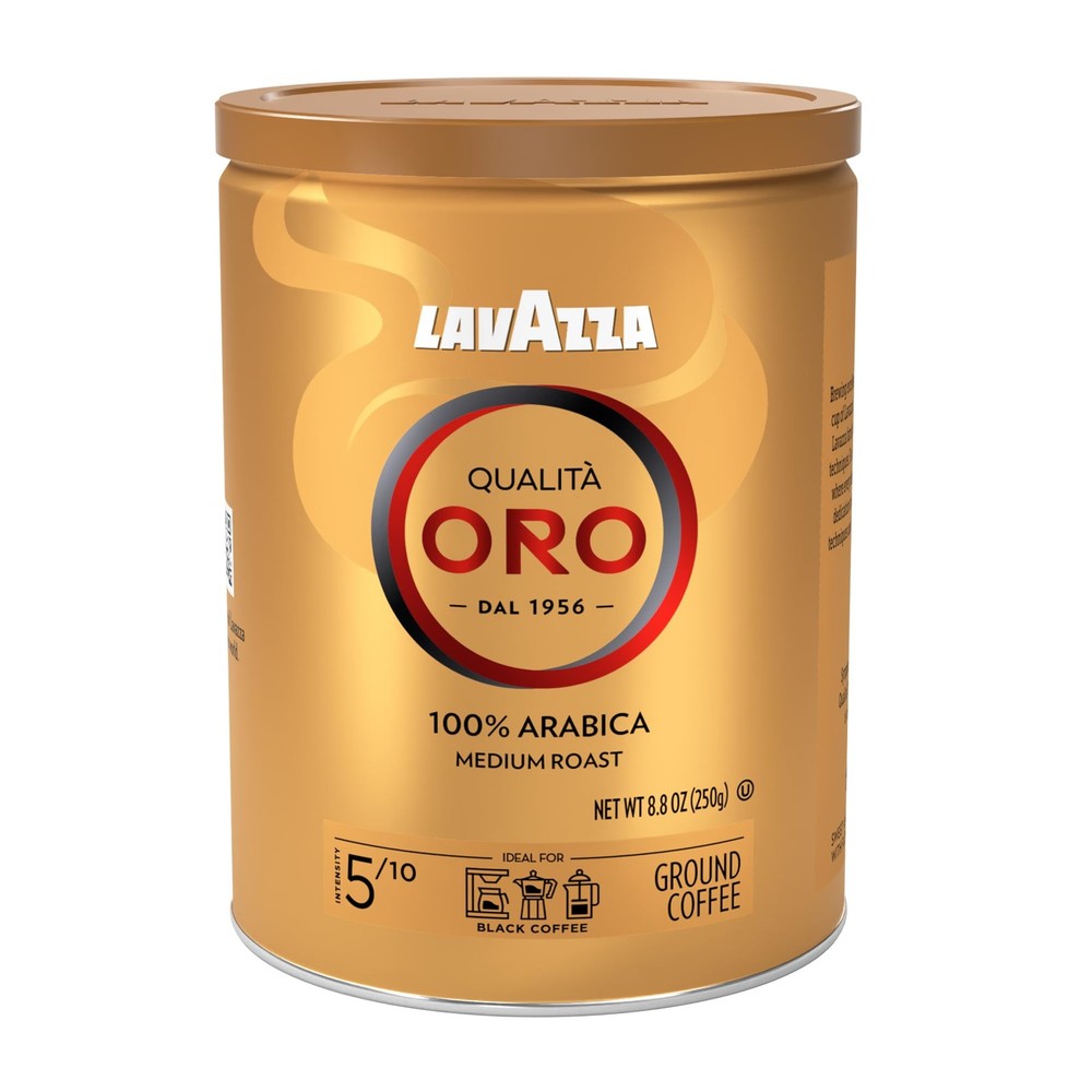 Lavazza Qualità Oro Ground Coffee, Medium Roast, 100% 8.82 Ounce (Pack of 4)