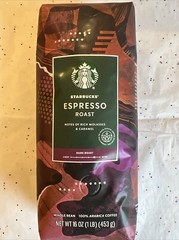 STARBUCKS WHOLE BEAN ESPRESSO DARK ROAST COFFEE 16 OZ (1 LB) BAG