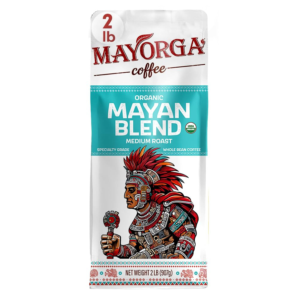 Mayorga Organic Coffee 2Lb Mayan Blend – Medium Roast Whole Bean Coffee Specialt