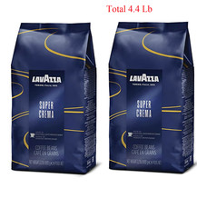 Lavazza Super Crema Whole Bean Coffee, Light- Medium Roast, 4.4 Lb ( Pack of 2 )