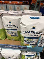 2 PACK Cameron’s Organic Velvet Moon Whole Bean Espresso Roast Coffee 2 lb Each