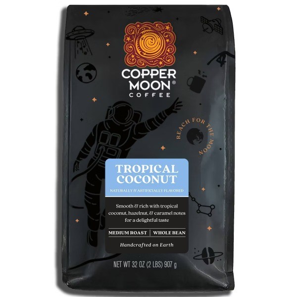 Tropical Coconut Flavored Blend Medium Roast Whole Bean Coffee – 2lbs