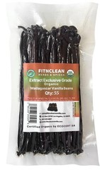 55 Organic Madagascar Vanilla Extract Exclusive Grade B Beans| 4″ – 55 Count