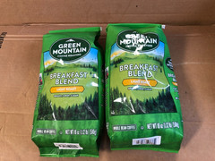 Lot of 2 Green Mountain Coffee Roasters Breakfast Blend, 18 Ounce Black