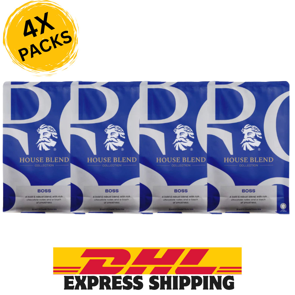 ZUS House Blend Whole Coffee Bean – Boss – 250g x 4 Packs FREE SHIP