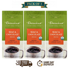 Teeccino Organic Herbal Coffee Alternative Dark Roast Caffeine Free – Pack of 3