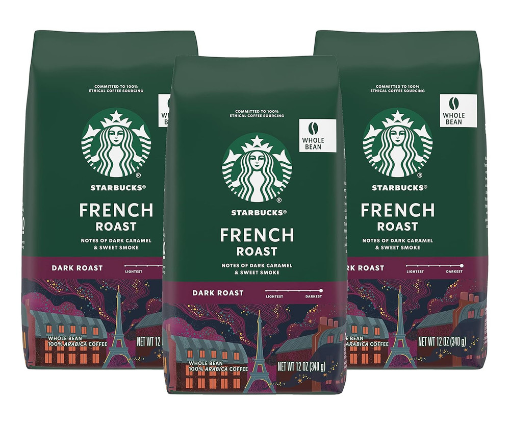 Starbucks Whole Bean Coffee, Dark Roast Coffee, French Roast, 100% Arabica, 1 Ba