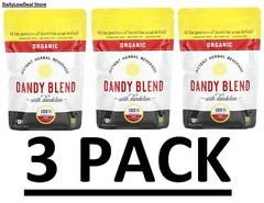 3 PACK – Dandy Blend Instant Herbal Beverage Dandelion 3.53 oz (Total 10.59 oz)