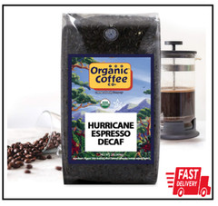 The Organic Coffee Co. Whole Bean Coffee – DECAF Hurricane Espresso Roast 2lb…