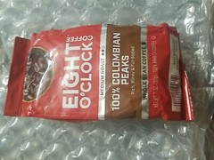Eight O Clock 100% Colombian Peaks Whole Bean Coffee 11 oz Medium Roast Arabica