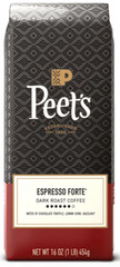 Peet’s Espresso Forte Whole Bean Coffee Dark Roast 16 oz Bags (2 Pack)