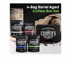 New In Box COOPERS CASK COFFEE WHISKEY BARREL AGED COFFEE SET -Whole Bean
