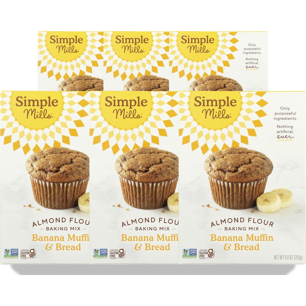 Simple Mills Banana Muffin And Bread Almond Flour Baking Mix 9 Oz 6 Pack