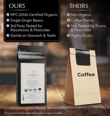 Hazelnut Whole Bean Coffee – Organic, Low Acid, Non-GMO Hazelnut Flavored Cof…