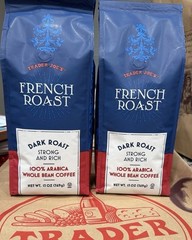 2 Packs Trader Joe’s French Roast Whole Bean Coffee Dark Roast 13 OZ Each Pack