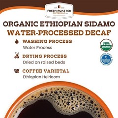 Ethiopian Sidamo SWP Decaf | Organic Single Origin Coffee | Fresh Roasted Coffee