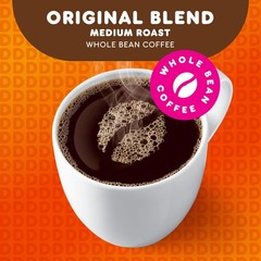 Dunkin’ Original Blend Medium Roast Whole Bean Coffee, 18 Ounces (Pack of 6)
