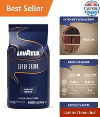 Rich Super Crema Whole Bean Coffee, 2.2 lb – Perfect for Espresso Preparation
