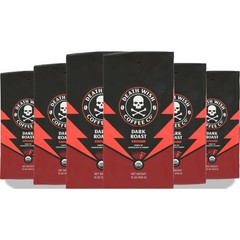 Death Wish Coffee Ground Dark Roast 16 Oz Bag Chocolate 6 Pack