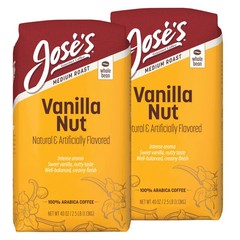 Jose’s Vanilla Nut Whole Bean Coffee 2 x 2.5 lb 100% Arabica Medium Roast