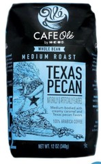 6 HEB Cafe Ole Whole Bean Or GRD Coffee,Texas Pecan & French Roast Dark Roast