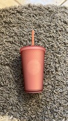 Starbucks 16 Oz Jeweled Tumbler – Rose gold. Pink