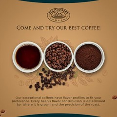 Gold Coffee Blue Mountain Blend 1 Lb Medium Roast Whole Bean Coffee