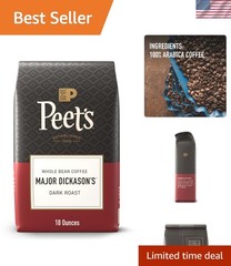 18 Oz Peet’s Whole Bean Coffee – Dark Roast, Kosher Certified & Organic