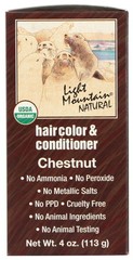 Chestnut Hair Color And Conditioner By Light Mountain Natural 4 Oz 1 Pack