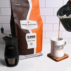 Fresh Roasted Coffee, 100% Colombian Whole Bean 80 Ounce (Pack of 1), Coffee