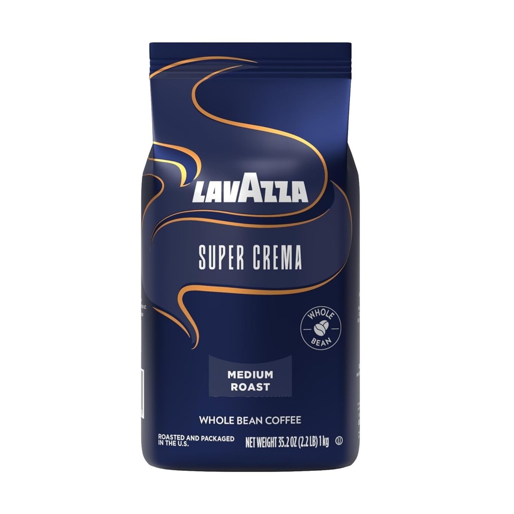 Lavazza Super Crema Whole Bean Coffee Espresso Arabica and Robust Pack of 1