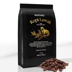 Sustainable Wild Kopi Luwak Coffee Beans, Medium Roast, 8.8oz / 250g