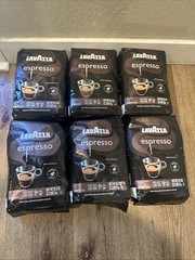 Lavazza Espresso Whole Bean Coffee Medium Roast 100% Arabica 2.2 lb Bag 6 Pack