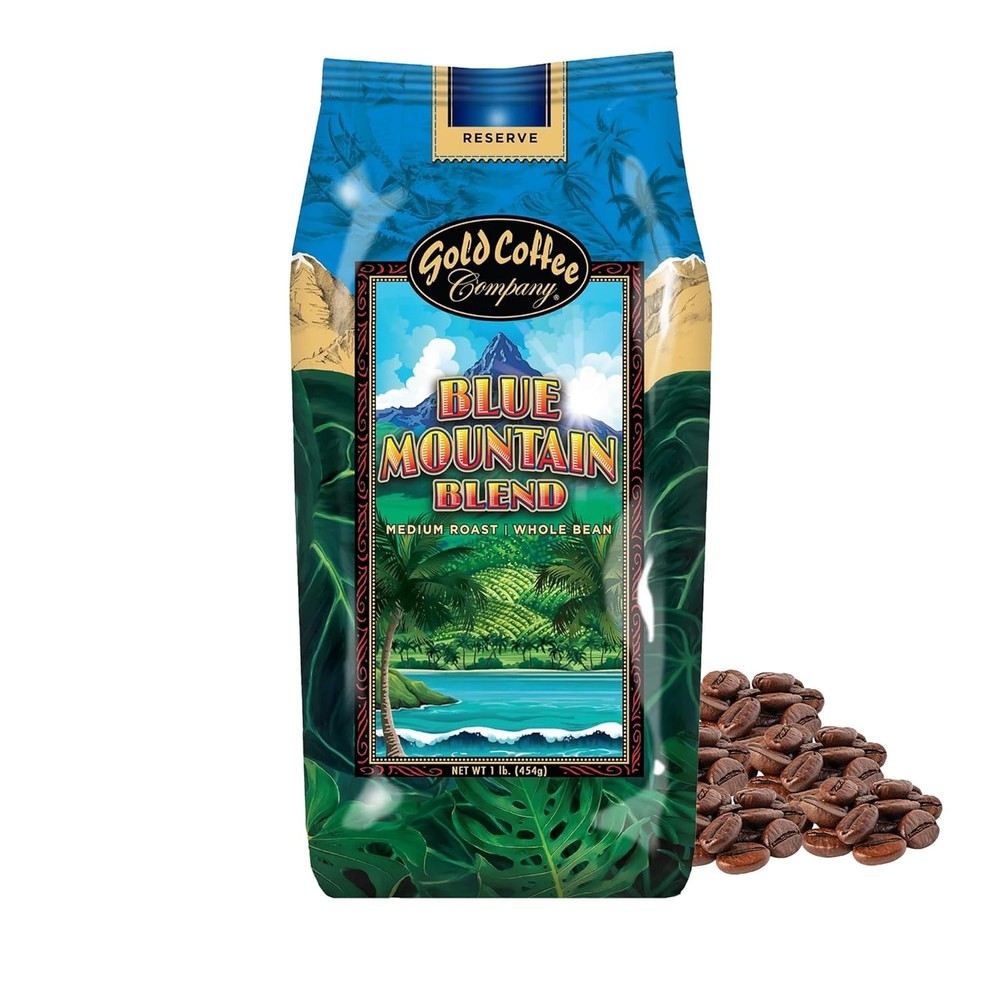 Blue Mountain Jamaican Coffee Arabica Whole Bean Medium Roast 100% Arab
