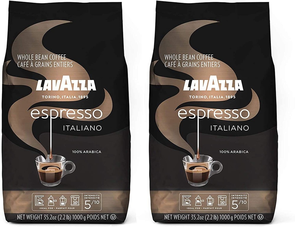2 PACK – Lavazza Caffe Espresso Italiano Whole Bean, Medium Roast 2.2 lbs bag