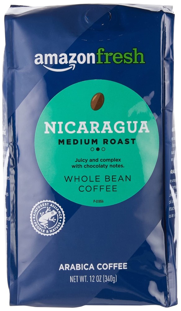 , Nicaragua Whole Bean Coffee, Medium Roast, 12 Oz